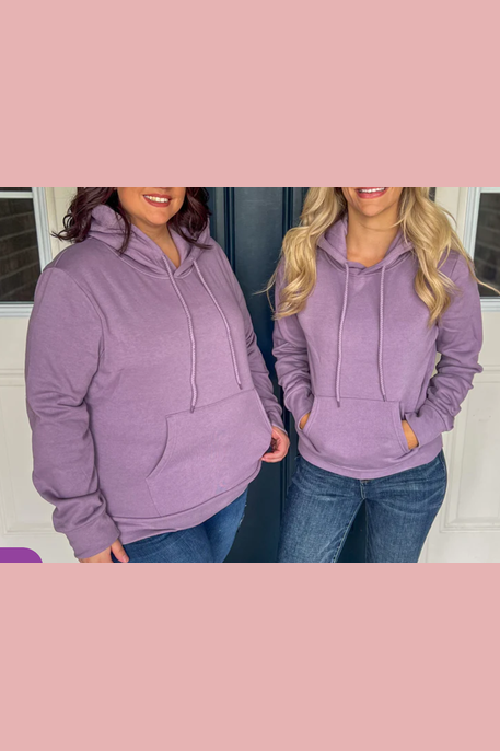 Juniors fit, dusty purple super soft gameday hoodie/pullover. 