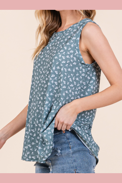 Floral print relaxed tank