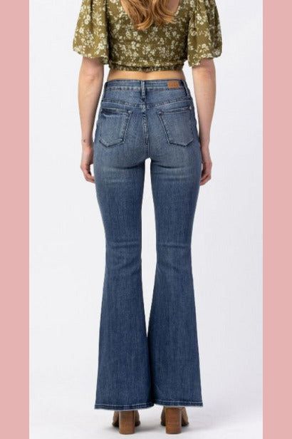 Judy Blue contrast denim flare. 
