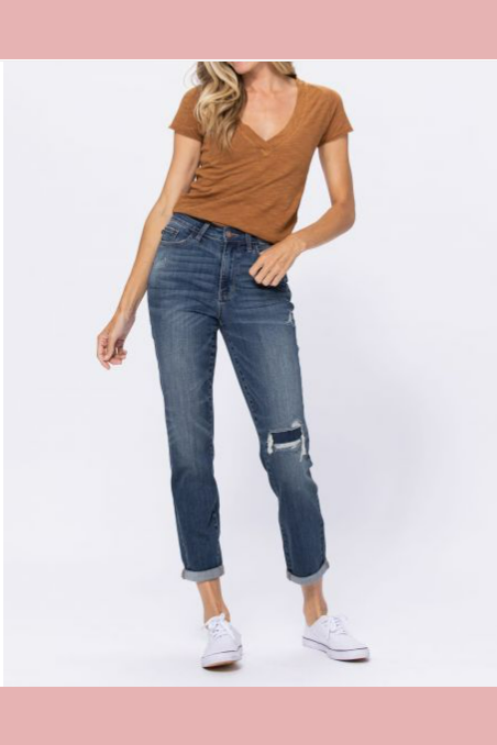 Judy blue high rise denim with patch