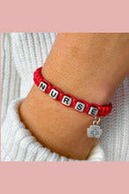 Red adjustable nurse bracelet