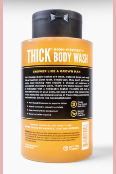 thick body wash, men's