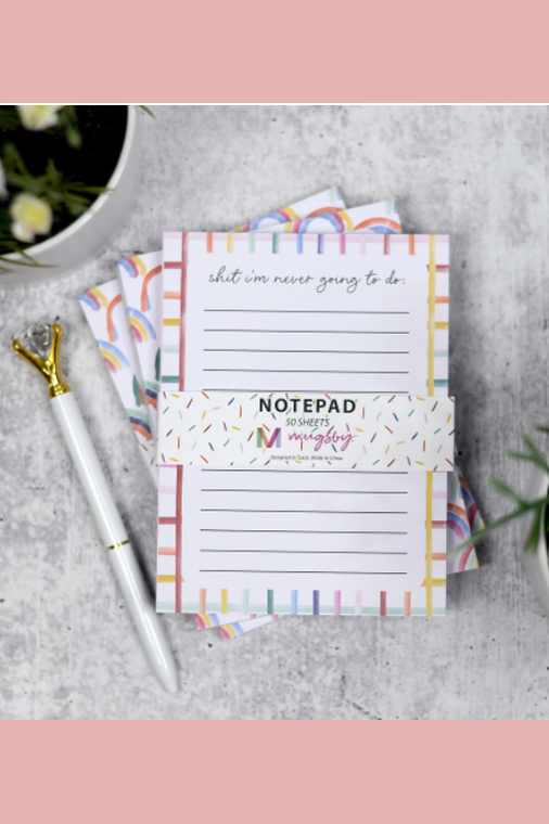 Shit I'll never get done notepad, 100 sheets
