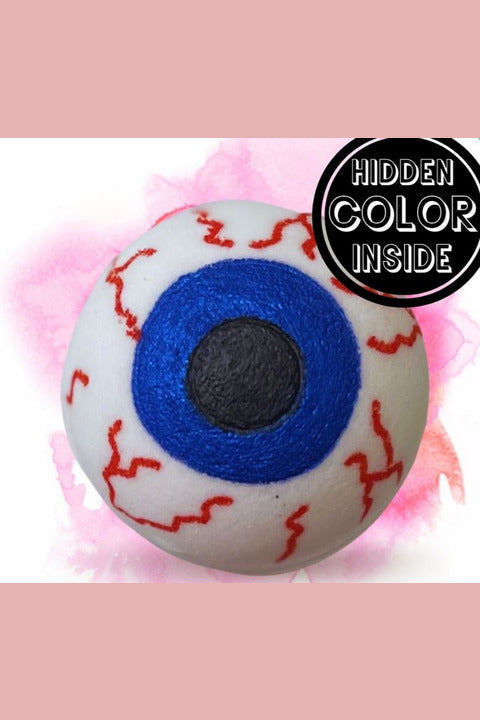 Eyeball color changing bath bomb. 