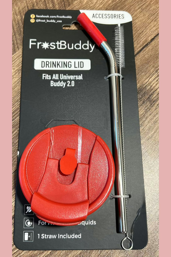 Red frost buddy tumbler lid.