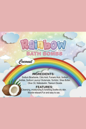rainbow fizzy bath bomb