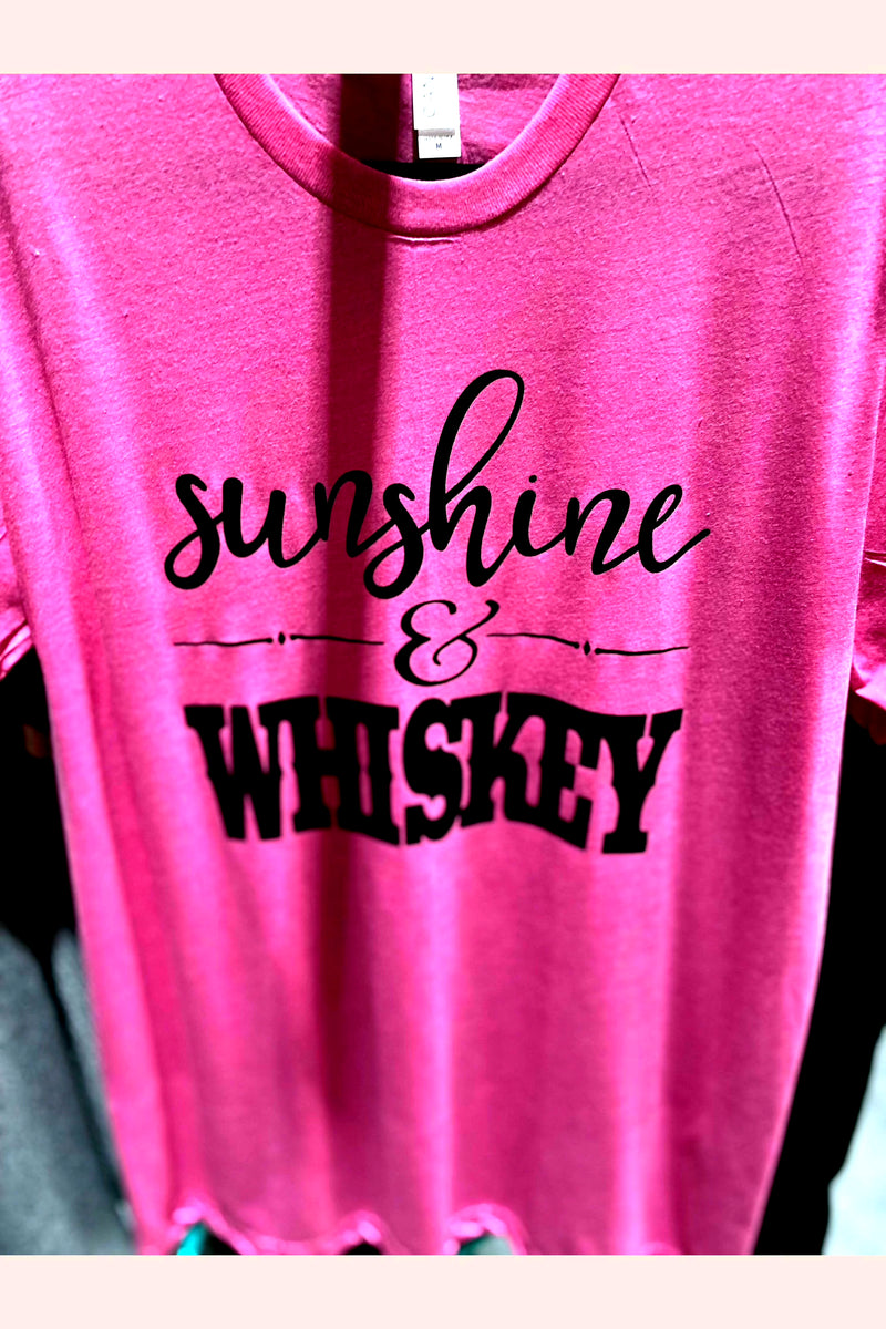 Sunshine and whiskey graphic tee. 